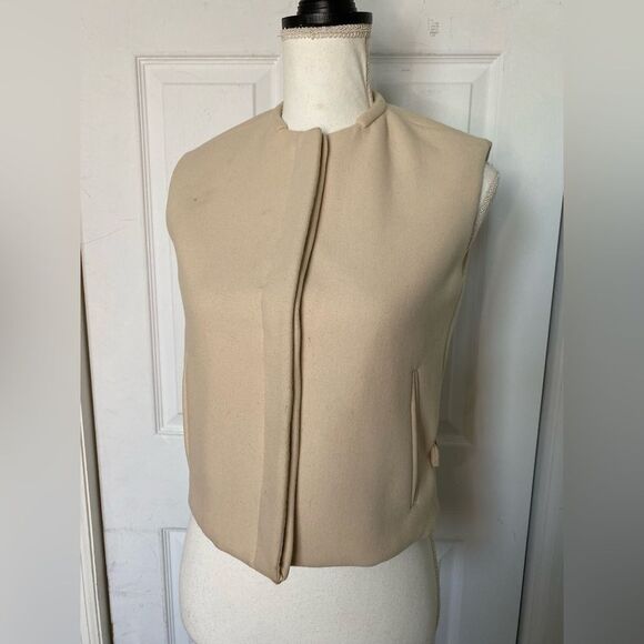 Vintage Burberry Designer Classic Cream Colored Top - Picture 5 of 15